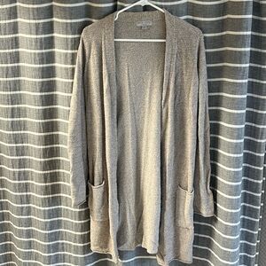 NWOT : Barefoot Dreams Long Cardigan, Small, Cozy Chic Lite, light tan